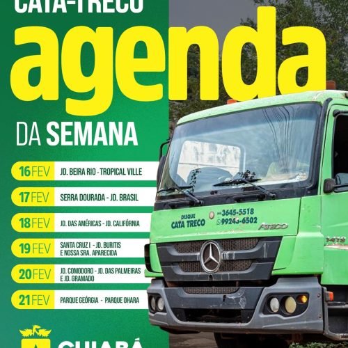 Cata-treco atende bairros de Cuiabá nesta semana; confira o cronograma